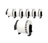 Molabel DK-22205 DK2205 - Etiquetas para direcciones 6 unidades, 62 mm x 30,48 m, compatible con Brother QL-500, QL-500A, QL-500BS, QL-500BW