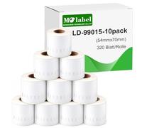 Molabel Lote de 10 Rouleaux Compatibles Avec Dymo 99015 S0722440 54 mm x 70 mm