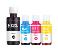 Molabel Tinta compatible con HP 31 32XL 1bk1c1y1m, compatible con impresoras HP Smart Tank 7305 7005 7605 y H-P Smart Tank Plus Series