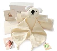 MolaBoo® Canastilla Bebe Recién Nacido 100% Algodón Orgánico - Cesta Bebe Premium Niño y Niña con 6 Regalos: Manta Muselinas, Doudou Bebé, Paño Lactancia y Accesorios - Perfecto Regalo Recién Nacido