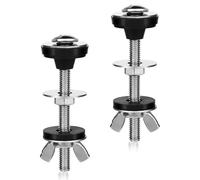 Molain 2 tornillos para cisterna, acero inoxidable, juego de tornillos para cisterna a inodoro, grifo de inodoro para cisterna para asiento de inodoro para fijación de depósito de agua a taza del