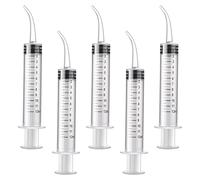 Molain 5 jeringas dentales orales de 12 ml, solución de limpieza de oídos, tubo vacío, gancho de extracción, suministros de extracción con punta curvada, púas para el cuidado de los dientes