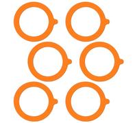 Molain Anillos de goma, 6 piezas de juntas de silicona para frascos de envasado, juntas de repuesto de silicona para frascos, juntas de vidrio de silicona a prueba de fugas, juntas para tapas de