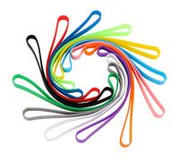 Molain Bandas de goma de silicona, 12 bandas de goma grandes, bandas elásticas coloridas para libros de suministros de oficina, arte, ejercicio, trampas para cangrejos