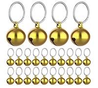 Molain Campanas para gatos y perros, accesorios de fiesta con llaveros (dorado)