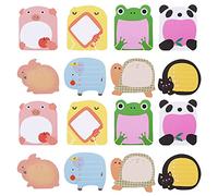 Molain Lindas notas adhesivas 16 piezas de dibujos animados notas adhesivas marcadores banderas animales forma autoadherente Memo Pads Estudiantes Casa Oficina Compañeros de cuarto Regalos