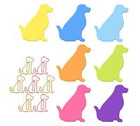 Molain Notas adhesivas para perros con clips de papel, notas autoadhesivas de animales de dibujos animados pestañas de índice, marcadores de forma de perro banderas 7 unidades de 210 hojas