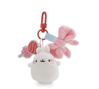 Molang 62775 - Colgante para Bolso 5 cm, Blanco, Adorable Accesorio de Peluche y Dulce Llavero para Bolso, Mochila y Coche