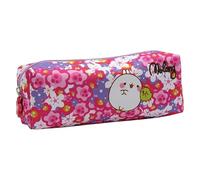 Molang - Estuche Rectangular, Portatodo, con Cremallera, Diseño Flores, Multicolor, Producto Oficial (CyP Brands)