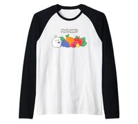 Molang & PIU PIU Comiendo Fruta Lindo Anime Camiseta Manga Raglan