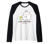 Molang & PIU PIU Lindo Y Acogedor Anime Camiseta Manga Raglan