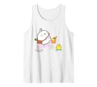 Molang PIU PIU Montar Bicicleta & Skateboard Anime Camiseta sin Mangas