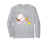 Molang PIU PIU Montar Bicicleta & Skateboard Anime Manga Larga