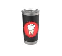 Molar recién extraído en un estallido estelar rojo Vaso térmico de acero inoxidable de doble pared