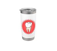 Molar recién extraído en un estallido estelar rojo Vaso térmico de acero inoxidable de doble pared