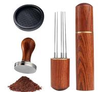 Molbory Juego de prensador de café de 51 mm, de acero inoxidable 304, para cafés y amantes del café