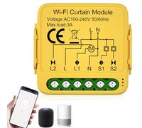 Molbory Módulo de interruptor de persiana inalámbrica, módulo inteligente de 2,4 GHz WiFi, control por aplicación, control inteligente de persiana, módulo inteligente para persianas enrollables
