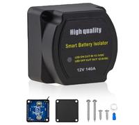 Molbory Relé de separación de batería BSR de 12 V/140 A, separador de batería dual, relé de tensión controlado por voltaje para coche, autocaravana, barco