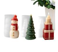 Mold 3 Piece Christmas Theme Plaster Epoxy Casting Diverse Holiday-themed | Candle Making For Home Party Decoration Wax DIY Arts Crafts Diverse Holiday-themed Candles. The Diverse