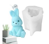 Molde 3D Bunny Mold - Creative Cute Animal Candle Shaper, Silicona Resin Casting Plaster Clay Mold | Diy Crafting for Handmade Wax Figures Table Ornament Home Decor