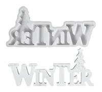 Molde 3D Palabra Invierno, Moldes 3D De Silicona Para Chocolate De Navidad, Decoración De Mesa Pieza Maestría Para Cumpleaños Acción De Gracias Dormitorio Casa Pieza Diaria