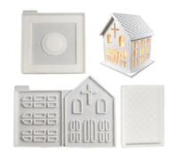 Molde 3D para iglesia de fácil liberación, reutilizable, elegante | Molde de casa con forma de iglesia para fiestas temáticas de compromiso, reuniones de vacaciones, principiantes, aficionados