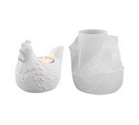 Molde Animal 3D - Resina De Silicona En Forma De Gallina Y Candelabro Que Hace Molde Para Artesanías Y Decoraciones De Bricolaje, Estructura De Estilo De Diseño Artesanía Creativa, Sistema De D