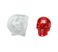 Molde Artístico De Calavera De Silicona Para Fundición De Velas De Resina Epoxi Para Decoraciones De Fiesta De Halloween Y Regalo Molde De Silicona Flexible Para Fabricación De Joyas