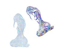 Molde artístico de resina para colgar en la pared, hermoso molde de resina para mujer arrodillada para decoración única del hogar y la oficina, fundición grande