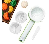 Molde Bao Bun Dumpling Ravioli, herramienta de horno antiadherente con liberación fácil, forma para baozi con 3 formas diferentes, para Empanadas Luna Cake cocina, casa, apartamento vacaciones