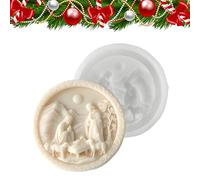 Molde Belén - Silicona | Molde 3D Nacimiento Jesús Para Velas | Desmoldeo Fácil Moldes Manualidades Para Jabón, Resina, Yeso, Cera, Fondant Y Decoración Navideña