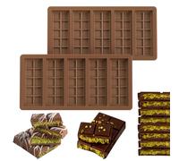 Molde Chocolate Juego de 2, Reforzado con Acero, Grado Alimenticio, Antiadherente, Fácil de Desmoldar, 10 Cavidades para Bombones Dubái, Gourmet y Rellenos, Listo para Regalar, Apto para Lavavajillas
