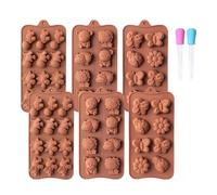Molde Chocolate Seis Portátil, Piezas Antiadherente Fácil, Moldes Gelatina Universal Dispositivo Robusto Ayuda Suave, Estilo Moderno de Cocina, Accesorio para Fudge Gelatina Pastelería 300g