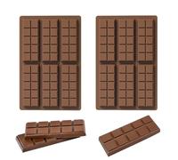 Molde Chocolate Silicona 2 Piezas Hondo, Molde Chocolate Con 60 Rejillas, Molde Tableta Chocolate, Para Hacer Barras De Chocolate, Dulces Praliné, 26 X17 Cm/10,23 X 6,69 Pulgadas