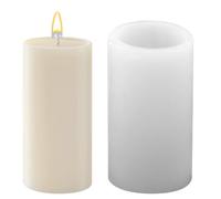 Molde cilíndrico grande de silicona para velas, 3 x 6 pulgadas, 65 horas, cilindro de resina, molde de silicona de cilindro largo para decoración del hogar