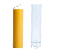 Molde cilíndrico para velas, moldes transparentes para candelabros, molde cilíndrico para iglesia, cena con velas, decoración navideña, suministros artesanales