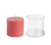 Molde cilíndrico para velas, moldes transparentes para candelabros, molde cilíndrico para iglesia, cena con velas, decoración navideña, suministros artesanales