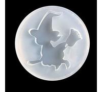Molde colgante de bruja de Halloween, molde de silicona epoxi de resina epoxi para hacer joyas