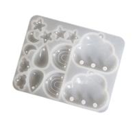 Molde colgante de silicona de resina epoxi, resistente a altas temperaturas, joyería, estrella, lunas, nube, lágrima, manualidades, lágrima artística
