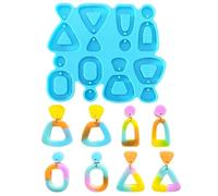 Molde combinado de silicona de resina para pendientes, llavero, herramienta de joyería