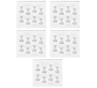 Molde con forma de oso de silicona, accesorios de joyería DIY, molde colgante para panadería casera, 5 uds.