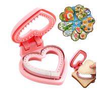 Molde cortador de sándwiches de corazón - Herramienta de prensa de pan inoxidable, sellador de tostadas | Cortador de sándwich en forma de corazón y sellador para almuerzo, desayuno de niños