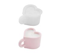 Molde creativo de silicona con forma de corazón para tazas de té para hacer tazas a mano, molde de soporte de hormigón