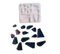 Molde creativo de silicona para aretes de resina, joyería, manualidades, diseño de bordes irregulares, herramienta reutilizable con molde de resina fácil de desmoldar para principiantes