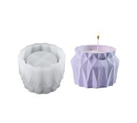 Molde creativo de silicona para facetas de diamantes, adecuado para hacer jarrones, tarros de almacenamiento y soportes perfumados, superficies lisas, molde de fundición