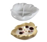 Molde creativo de silicona para hacer bandejas de resina como recipiente, aspecto natural, hojas de silicona