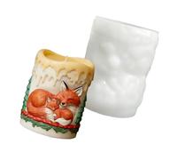 Molde creativo de silicona para velas con forma de Snow Foxy, para velas perfumadas y decoración del hogar, molde creativo Snow Foxy