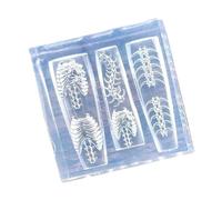 Molde creativo para decoración de uñas, herramienta de estampado de silicona, costillas, accesorios para uñas en forma de columna vertebral, molde para hacer plantillas de manicura, moldes de gotas de