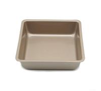 Molde cuadrado de aluminio antiadherente de 4 pulgadas diseñado para hornear pasteles, panes y pizza con función de fácil limpieza