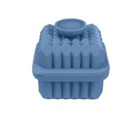 Molde cuadrado de silicona para hielo, bandeja para hacer hielo de cristal único con embudo, fusión lenta para whisky y cócteles